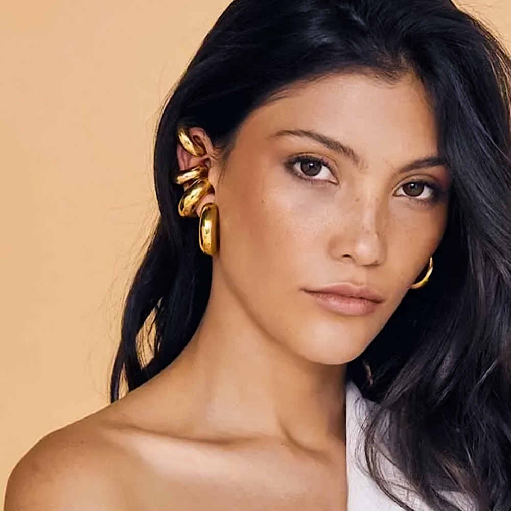 ⚜️𝟯𝟬%𝗢𝗙𝗙 𝗯𝘂𝗻𝗱𝗹𝗲𝘀 𝟯+⚜️ NEW 2 Large Chunky Ear Cuffs Set - Picture 11 of 14